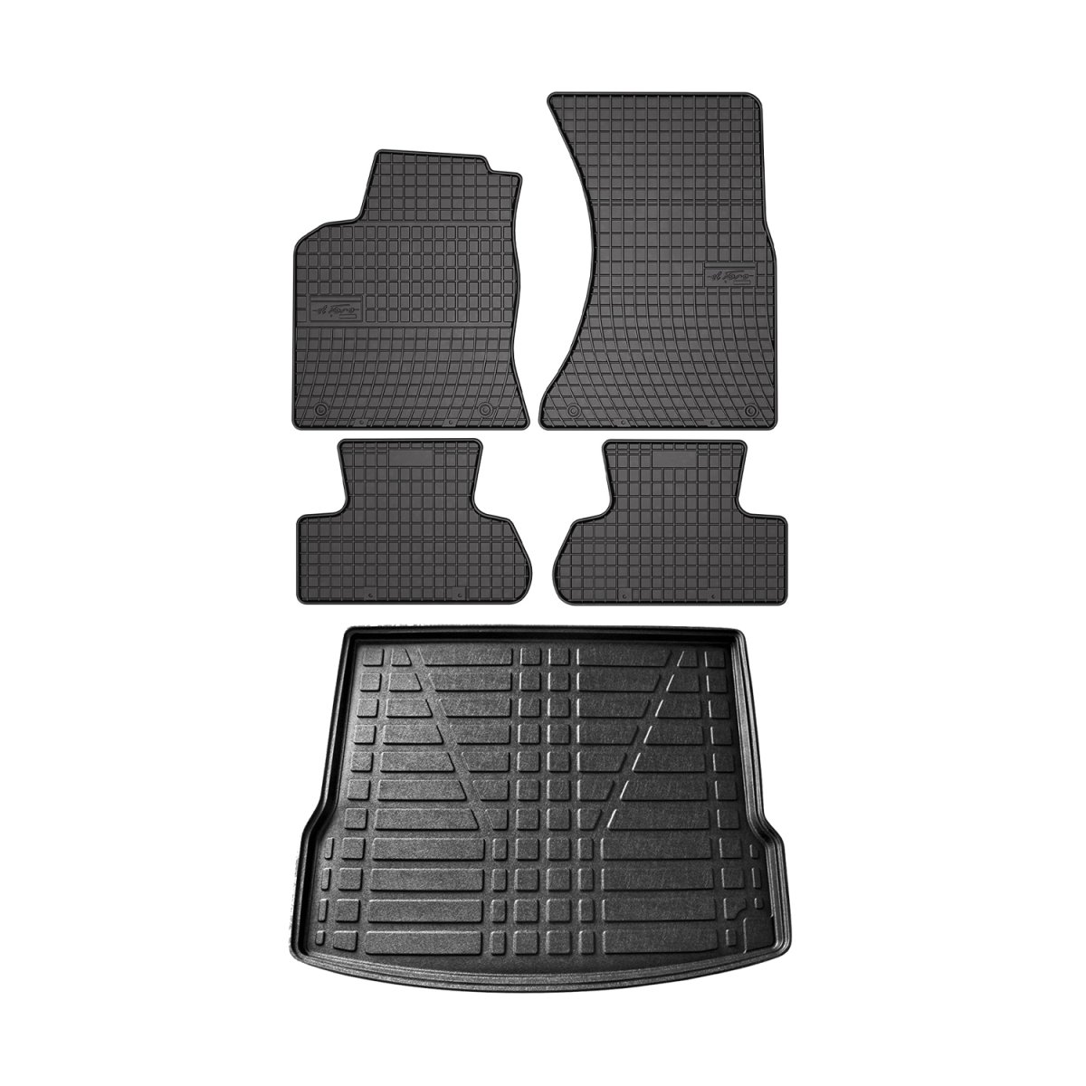 Audi Q5 Floor-Trunk Mats - Omac - El-Toro & YPS - Black - '09-'17